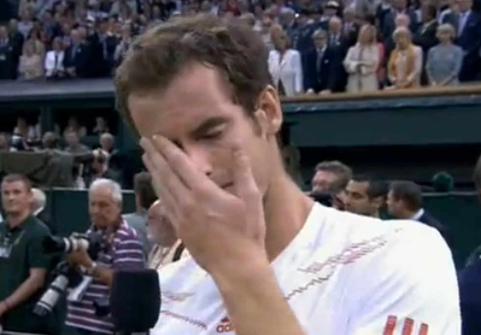 Andy Murray Crying After Losing At Wimbledon [VIDEO]