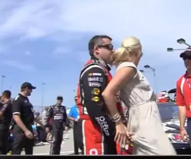 Tony Stewart Grabs The Butt Of Kevin pic