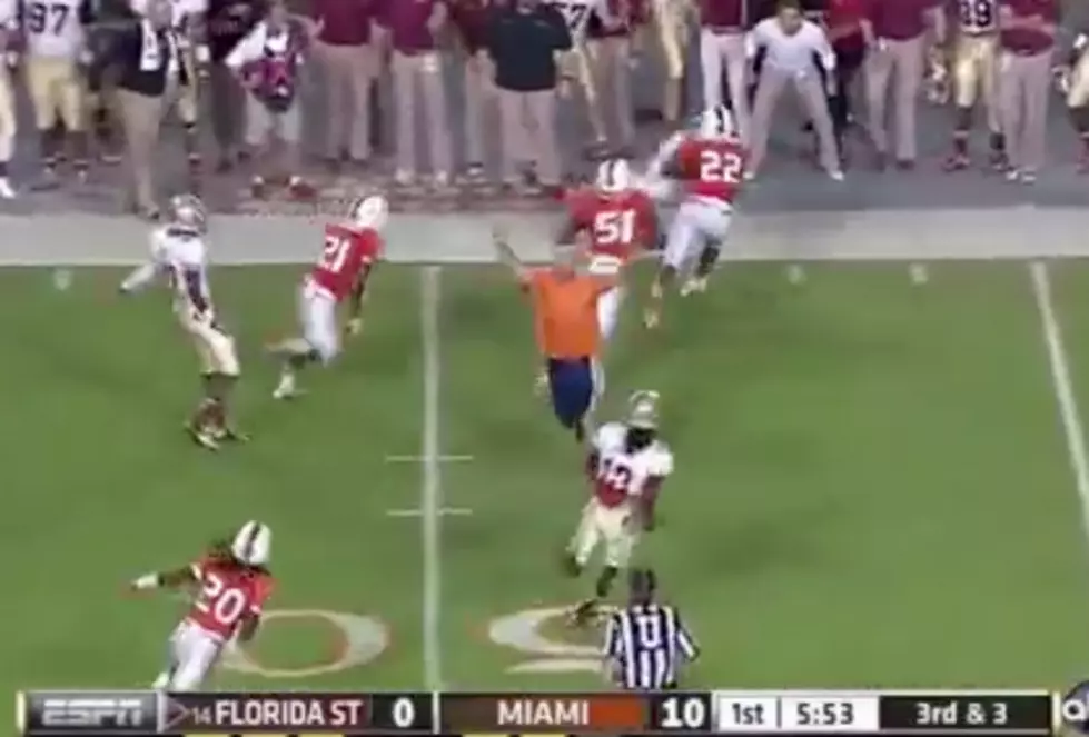 Idiot Fan Runs Onto Field During Florida State-Miami Game [VIDEO]