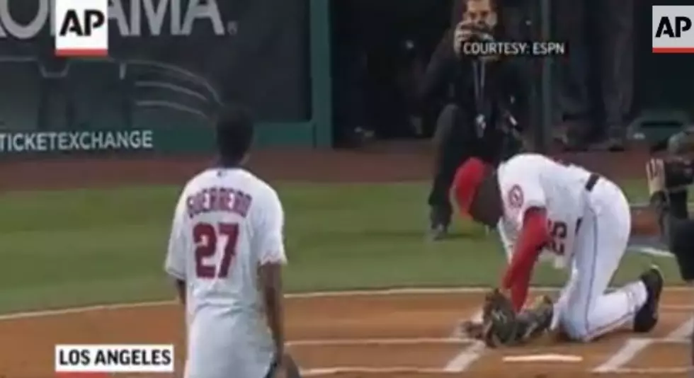 Don Baylor Breaks Leg on Ceremonial First Pitch [VIDEO]