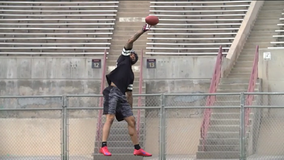 Odell Beckham Jr. Makes World&#8217;s Longest Catch With Dude Perfect [VIDEO]