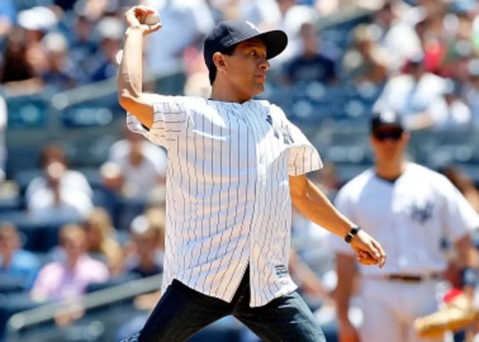 American Pharoah Jockey Victor Espinoza Throws Yankees First Pitch [VIDEO]