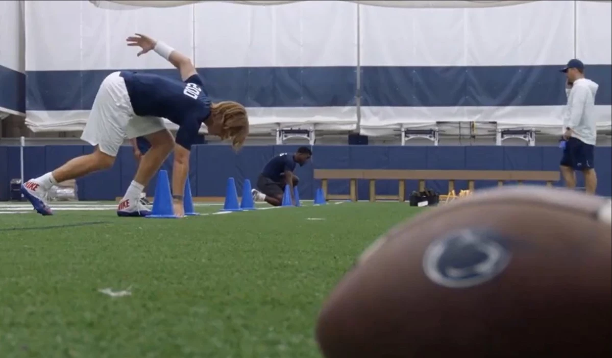 Eli Manning goes incognito and tries out for the Penn State football t
