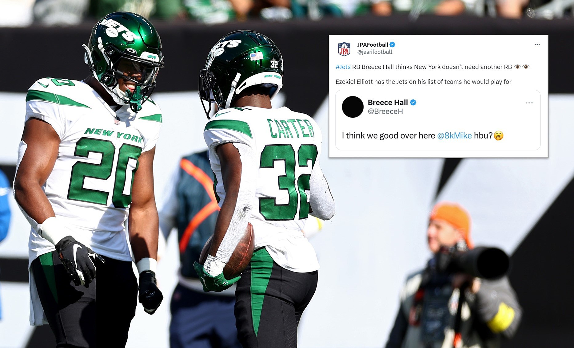 New York Jets' Players Throw Shade Over Elliott 'Wish List' Rumor