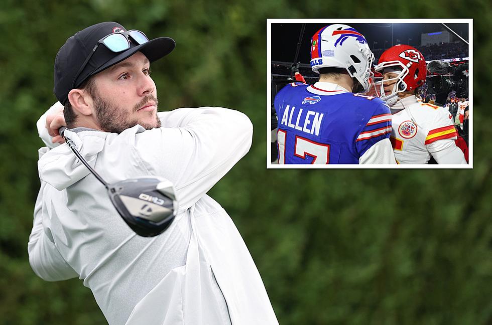 With Super Bowl Hopes Dashed, Buffalo Bills’ QB Hits the Links with Stars [PHOTOS]