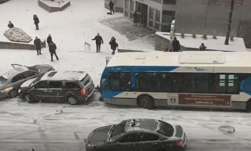 This Video of a Crazy Car Pileup Yesterday in Canada Will Make You Glad It&#8217;s Not Snowing&#8230; Yet