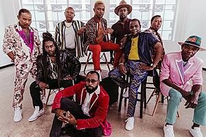 Members of Backstreet Boys, *NSYNC & 98 Degrees Playing Free Show