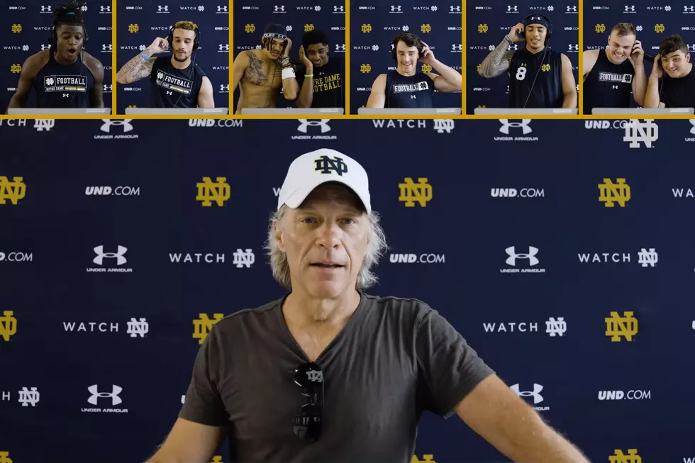 Notre Dame Football Players Tackle "Livin' on a Prayer" Karaoke