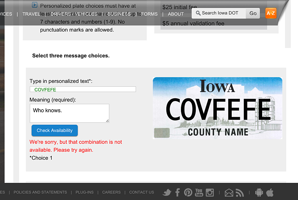 'Covfefe' Tags Claimed in IA & IL