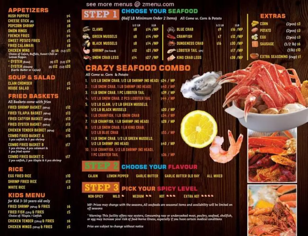 Yummy Crab Omaha menu