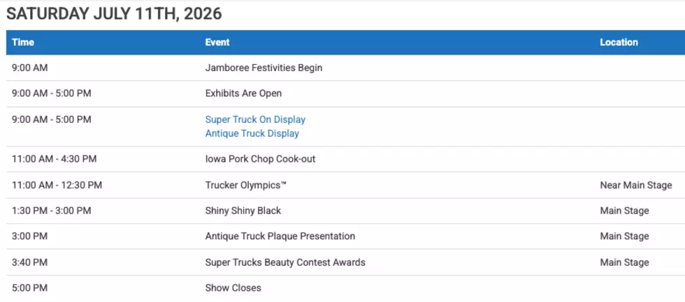 Walcott Truckers Jamboree Schedule