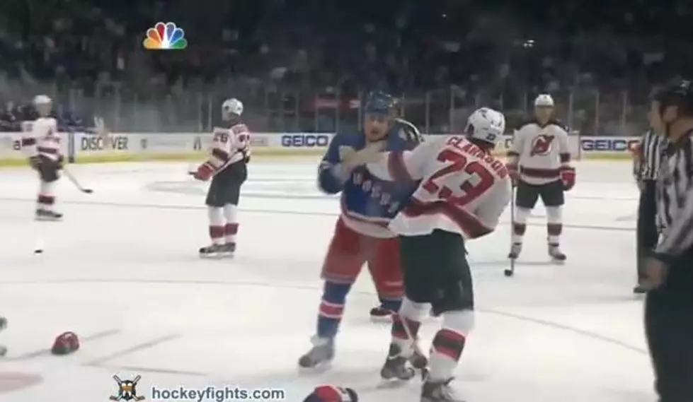 Former Albany River Rat David Clarkson Gets Into Hockey Fight Against New York Rangers [VIDEO]