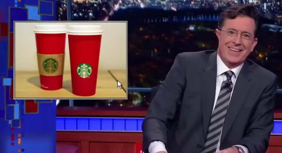 Stephen Colbert Weighs in on Starbucks Fiasco