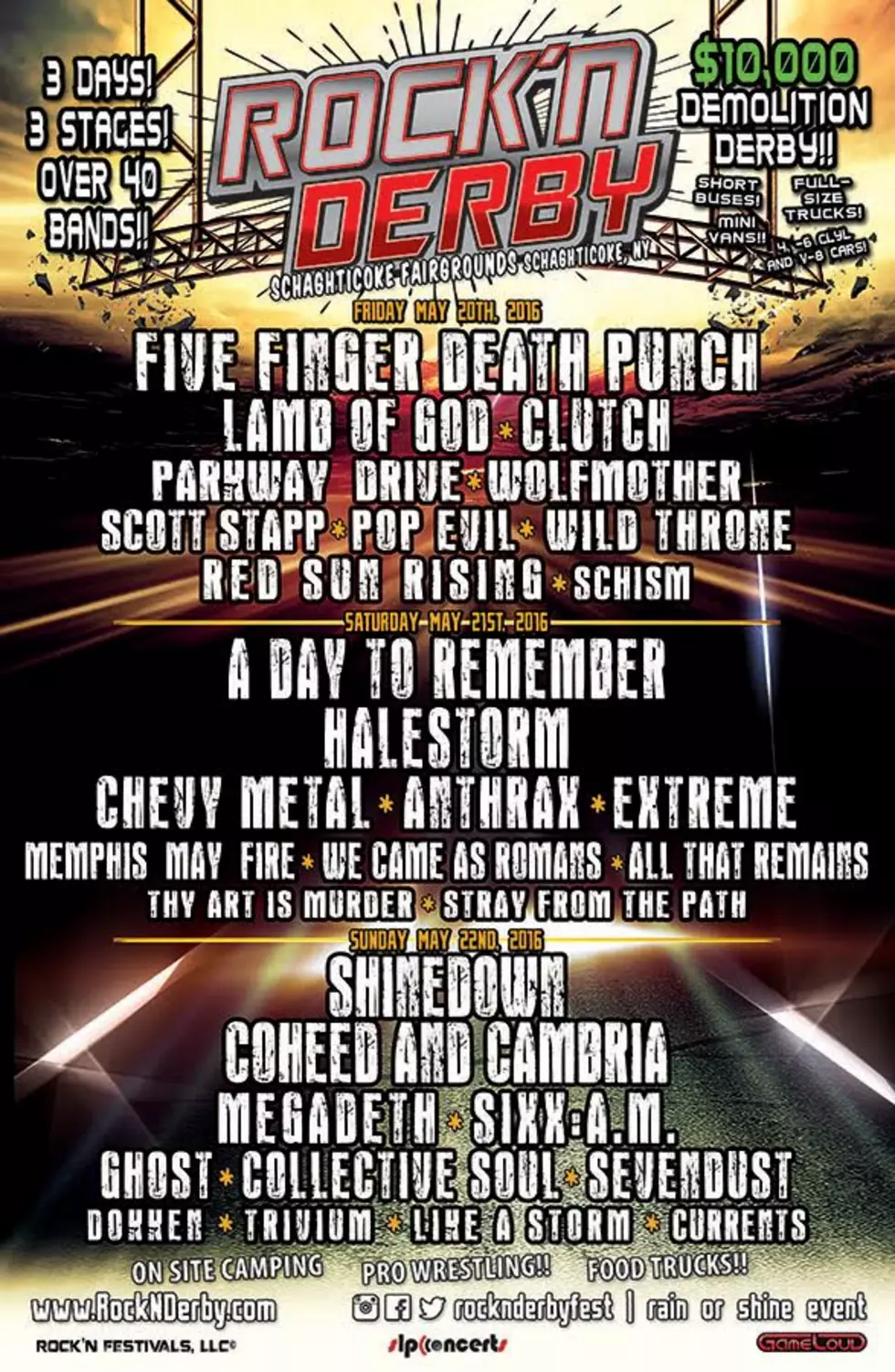 Rock&#8217;n Derby Announce New Band Additions &#038; Daily Lineups