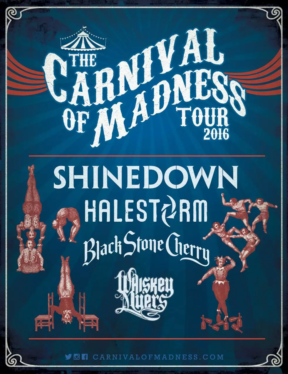 Shinedown Taps Halestorm, Black Stone Cherry, And Whiskey Myers For U.S. Carnival Of Madness