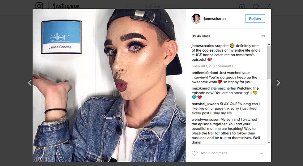 First COVERBoy, Bethlehem High School&#8217;s James Charles, Appears on &#8216;Ellen&#8217;