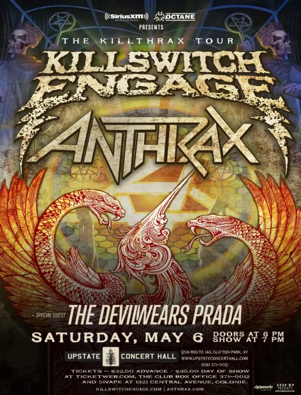 Win Killswitch Engage/Anthrax Tickets for Upstate Concert Hall