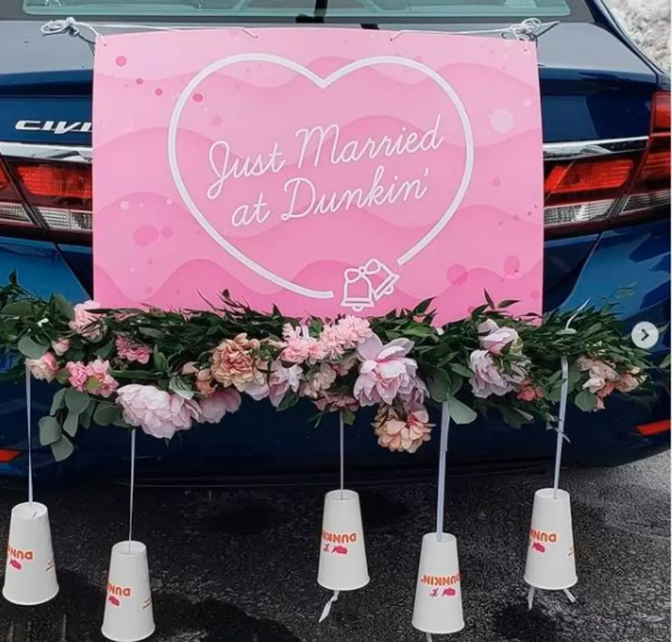 Dunkin Drive-Thru Wedding Couple On Free Beer & Hot Wings