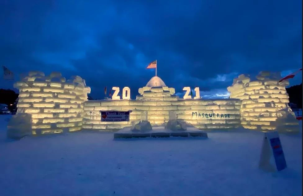 123 Year Old Saranac Lake Winter Carnival's ManMade Ice Palace