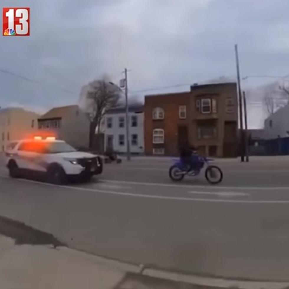 WATCH: Illegal Dirt Biker Gets Hit By Albany Police Car