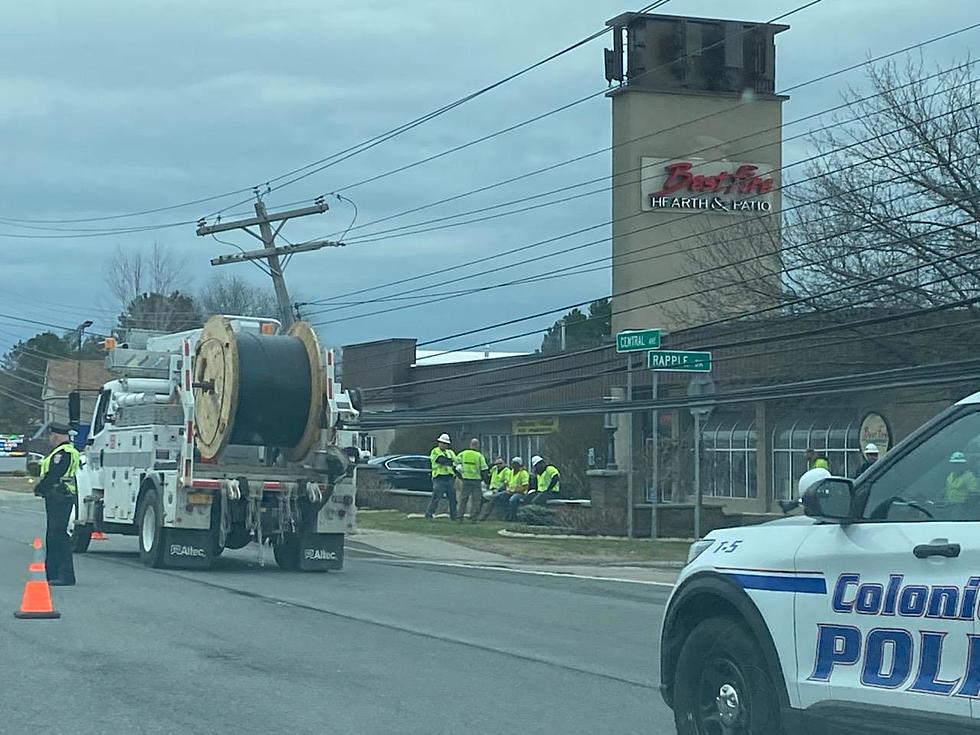 Crash Causes Telephone Pole to Come Down on Central Ave [PHOTOS]