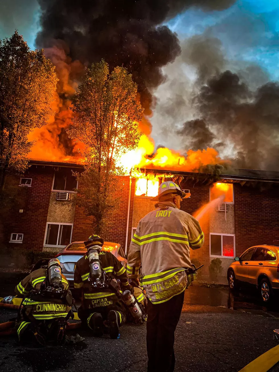 Several Departments Battle Raging Fire at Troy Apartment