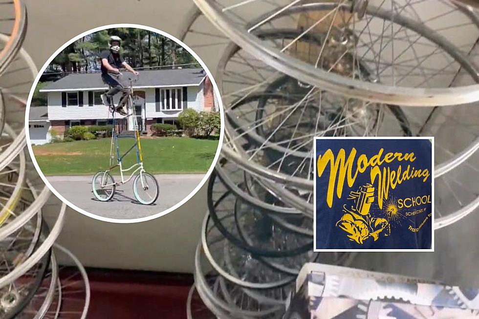 This Local New York Man Welded Together an 8.5 Ft Tall Bike!