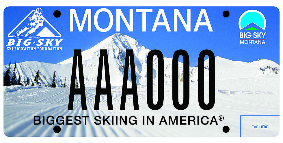 Now Available, A License (Plate) To Ski… Big Sky