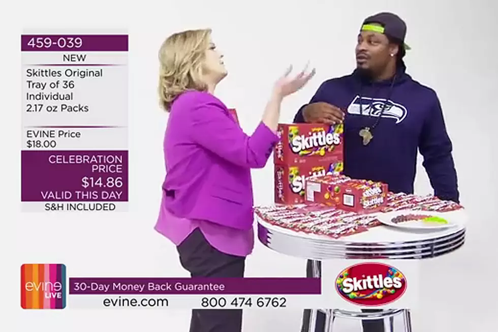 Marshawn Lynch Hilariously Sells Skittles on Online Shopping Show