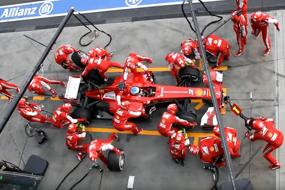 This Ferrari Pit Crew Are Freakishly Fast Tire-Changers