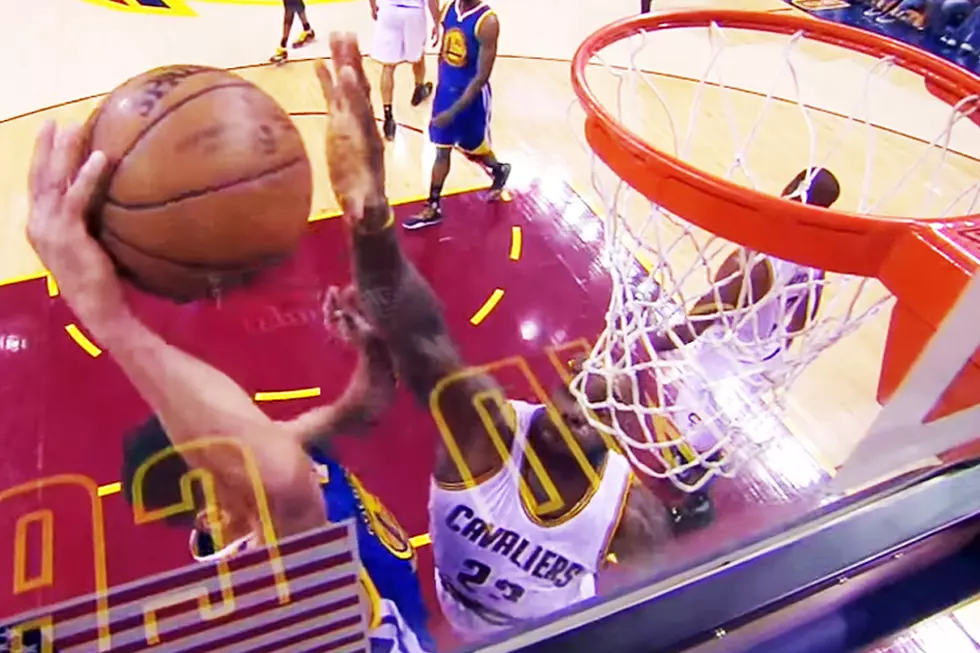 LeBron James Rejected Steph Curry's Practice Layup [VIDEO]