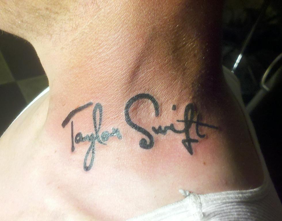 Taylor Swift Fan Tattoos Neck–How Far Would You Go? (Photo)