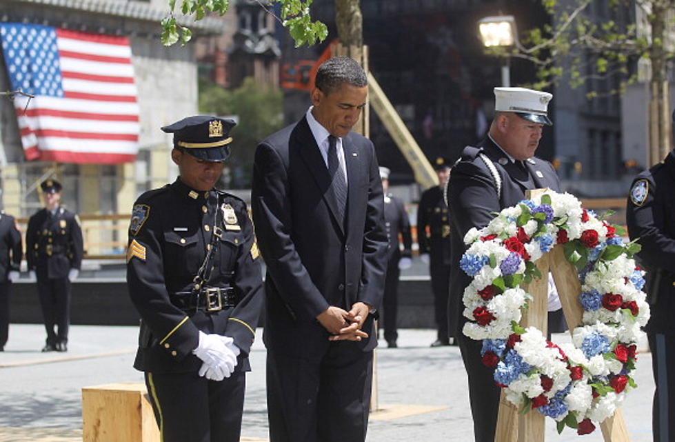President Obama Visits Ground Zero- Lays Wreath At Site