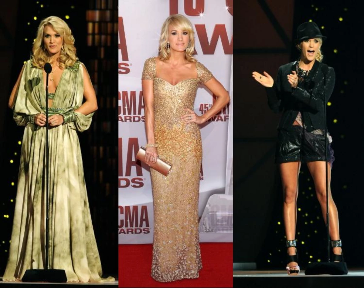 See Carrie Underwood's Many CMA Awards Wardrobe Changes!