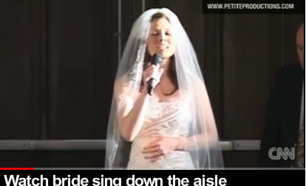 Have You Ever Seen A Bride Sing While Walking Down The Aisle? Me Neither