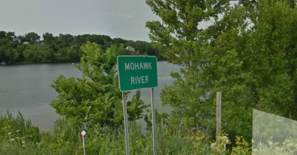 Strange Red Water In Mohawk River In Glenville