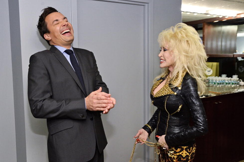 Dolly Parton Let Jimmy Fallon Try on One of Her Wigs [Watch]