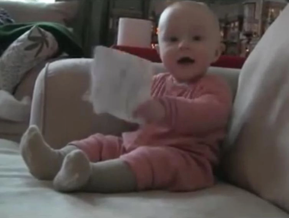 baby laughing hysterically