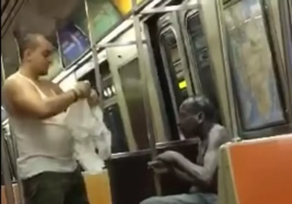 Man Gives His Shirt To Homeless Man On The Subway – A Must See Moment Of Humanity