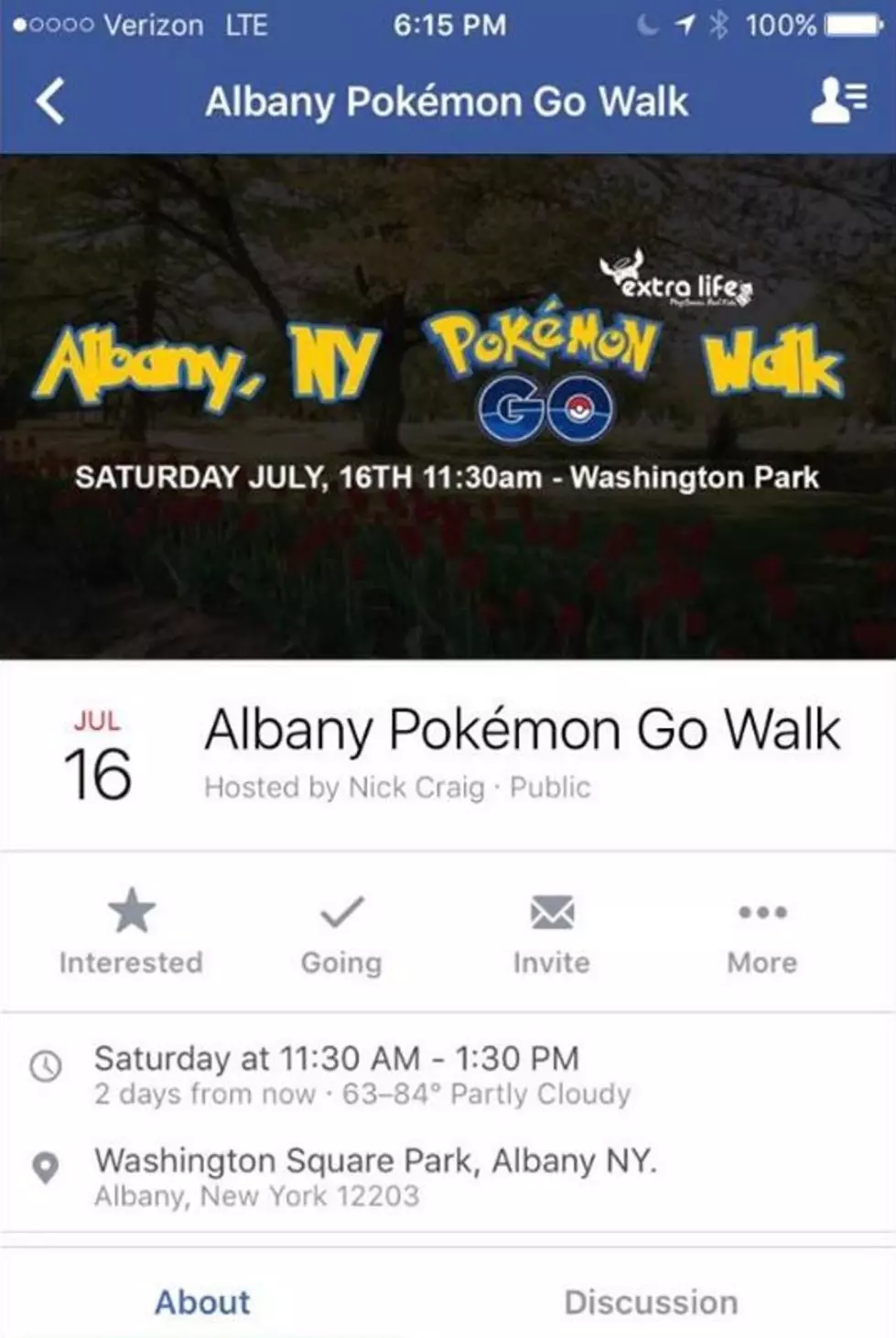 Pokémon Go “Walk” in Albany This Saturday