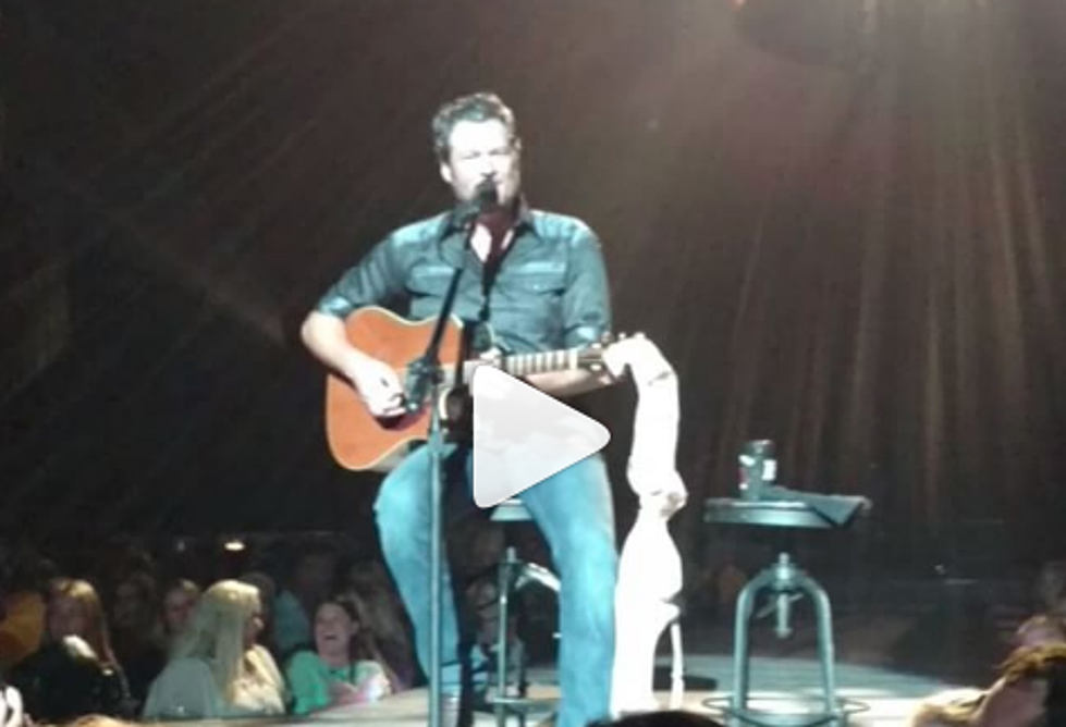 A Giant Bra Flew at Blake Shelton During His Show and Got Stuck on His Guitar [Watch]