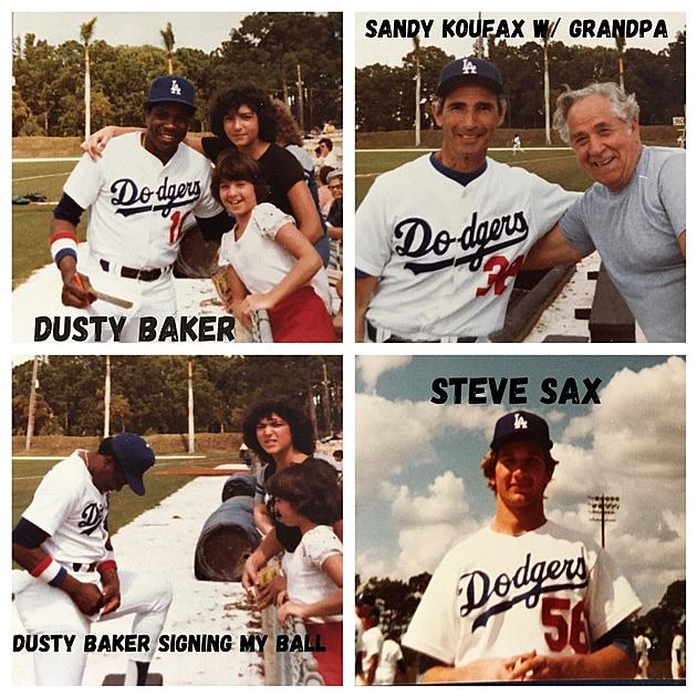 Mid-80s Steve Sax LA Dodgers Game Worn Jersey.