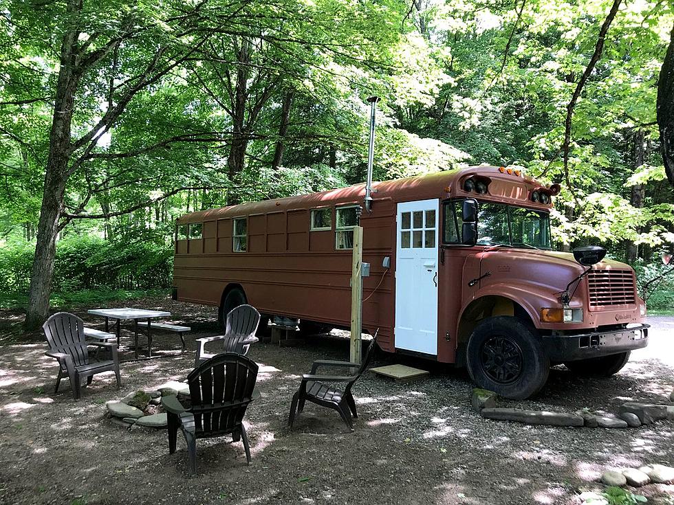 See The Unique ‘Glamping’ School Bus Upstate NY Getaway