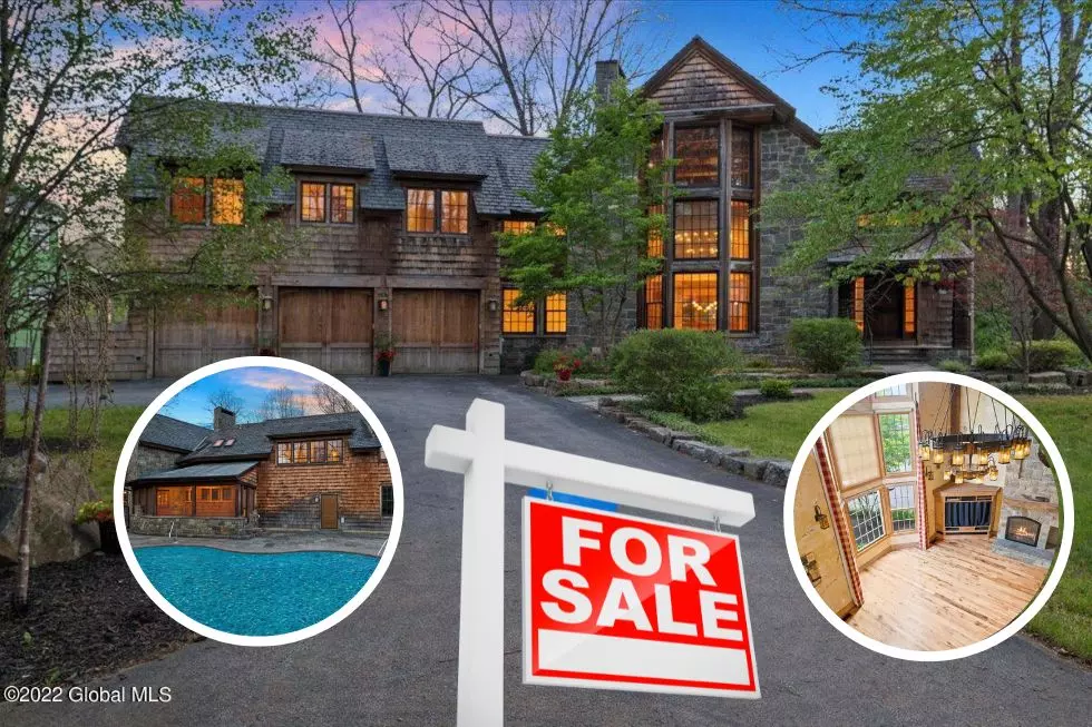 Take a Look at this Stunning Rustic Saratoga Mansion w/ Lagoon Pool