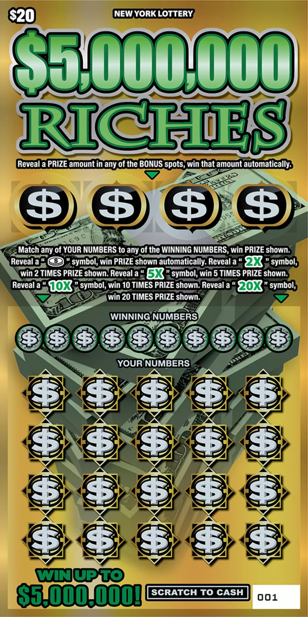 NY Lottery Scratch-Offs With The Most Green to Be Won!