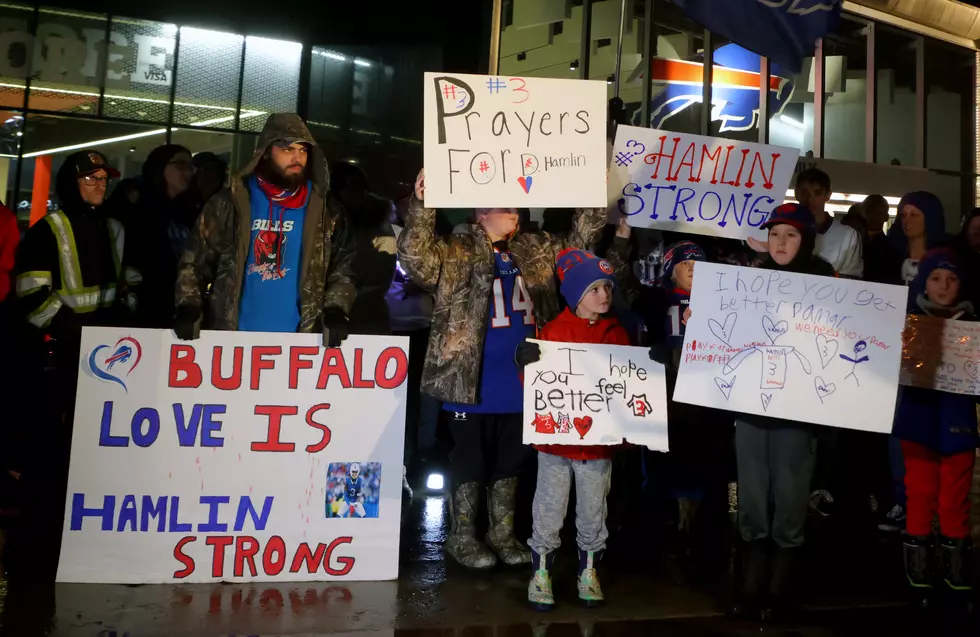 Fans Gather Outside Highmark Stadium Following Hospitalization of Buffalo Bills Player Damar Hamlin