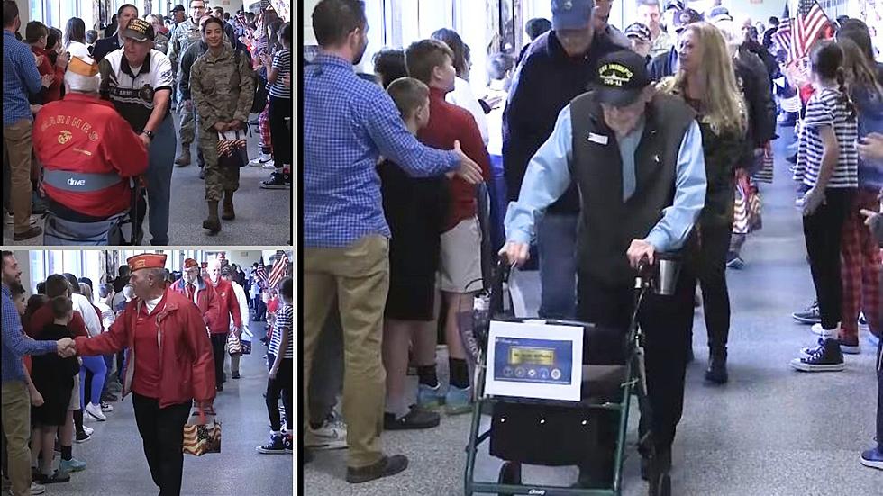 Capital Region Students Celebrate US Vets in Touching Hallway Parade