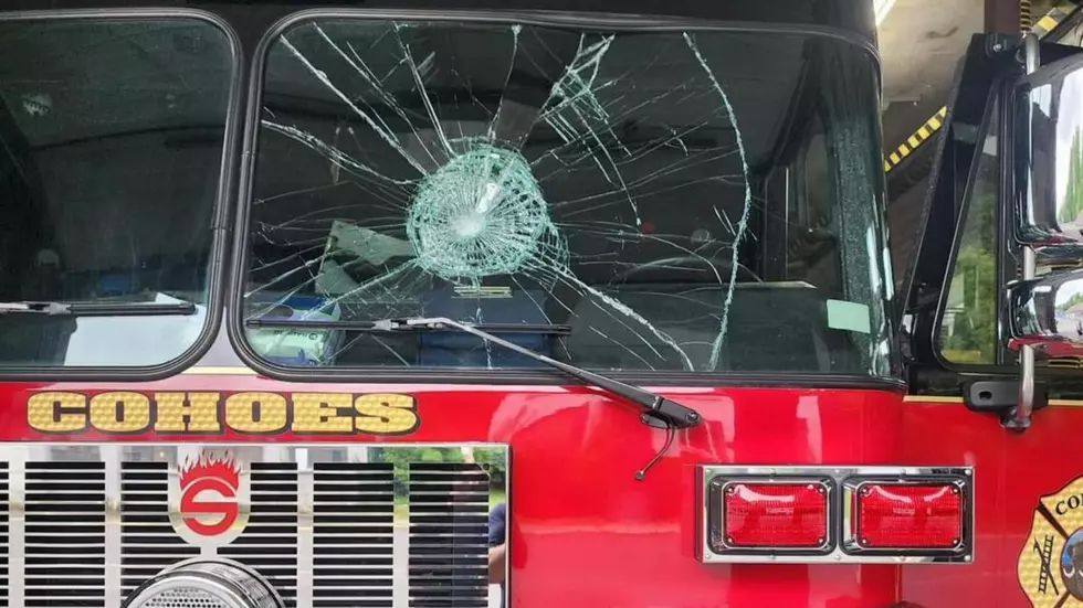 Capital Region Fire Truck Smashed by Vandals; Any Idea Who Did This?