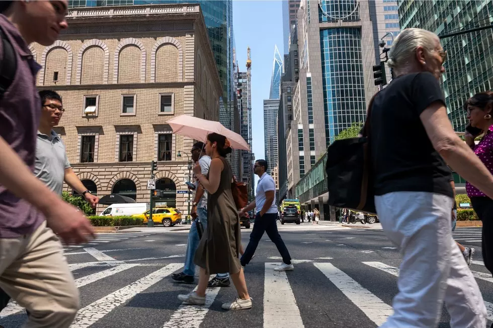 People walking through the NYC streets