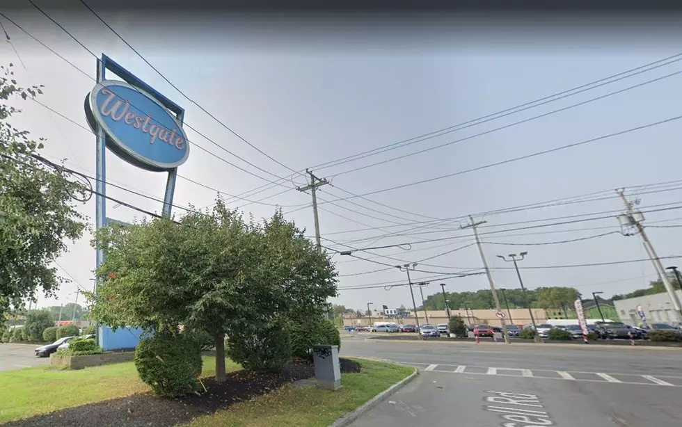 Iconic Westgate Plaza sign hangs over Central Ave in Albany. Photo: Google Maps